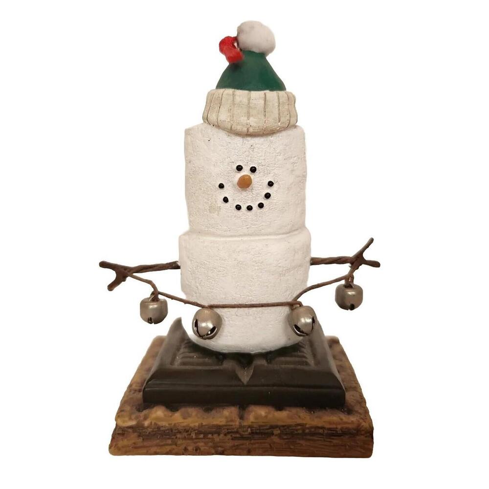 The Original S'mores Midwest Green Santa Hat Sleigh Bells Ornament